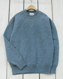 JAMIESON'S セーター メンズ Jamieson's Plain Saddle Shoulder Crew sweater 3ply wool Twilight / 175 made in scotland ジャミーソンズ サドル ショルダー クルー セーター ニット シェットランド ウール 3プライ 厚手 / トワイライト jamiesons