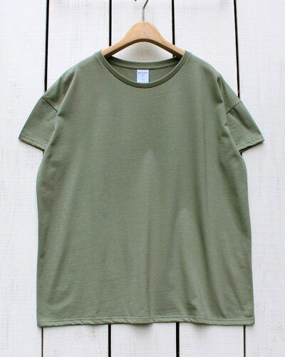 quotidien unisex Round Neck Big Silhouette Tee cotton / Khaki コティディアン ラウンドネック ビック シルエット Tシャツ 半袖 無地 コットン ジャージ カーキ オリーブ / フランス製 made in france quotidien