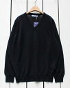 Vitter V Neck Knit / sweater washable wool mix Black Bb^[ / B^[ uC lbN jbg / Z[^[ Eh EHbVu E[ AN / ubN  made in italy C^A vitter knit