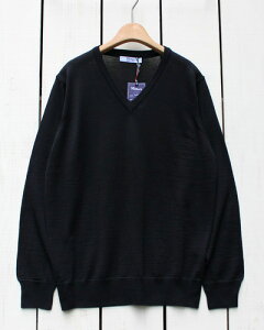 Vitter V Neck Knit / sweater washable wool mix Black ヴィッター / ヴィターレ ブイ ネック ニット / セーター ラウンド ウォッシャブル ウール アクリル / ブラック 黒 made in italy イタリア製 vitter knit