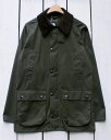 Barbour Bedale SL Peachskin / jacket coat Grn / no wax バブアー / バーヴァ— ビデイル スリム ピーチスキン ジャケット ブルゾン ショートコート グリーン / オリーブ セージ ポリ コットン ナイロン 微起毛 barbour