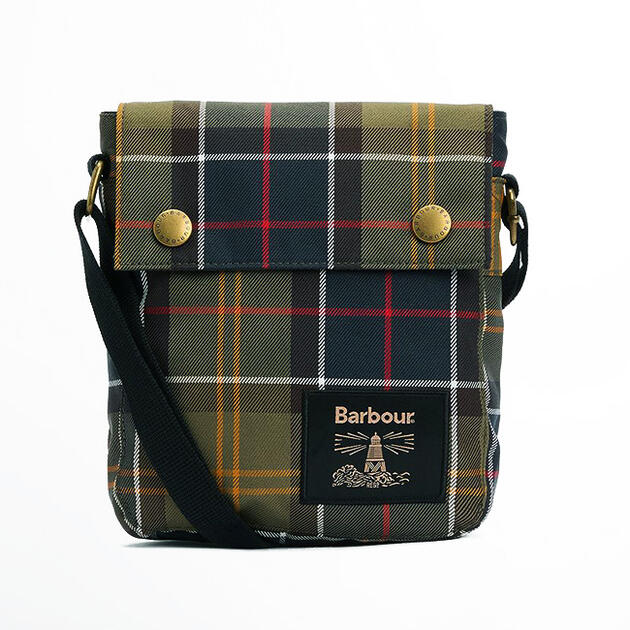Rakuten - Barbour Torridon Tartan Flight Bag Check / shoulder pouch unisex バブアー / バーヴァ— タータン フライト バック / ショルダー ポーチ チェック / オリーブ系 ポリエステル 伝統 柄 ユニセックス barbour
