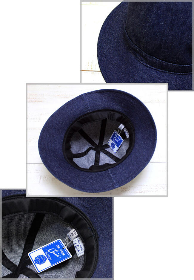 Au Vrai Chic Britain Dome Hat / Denim bucket metro work made in scotland ���� �֥饤 ���å� �֥�ƥ� �ɡ��� �ϥå� / �ǥ˥� �Х��å� ��ȥ� ��� ���åȥ� �ե����ȥ꡼ �����åȥ����� au vrai chic