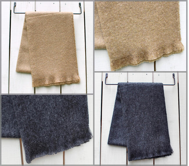 Pierre Quioc Mohair Mix Solid Stole / scarf 60 x 168 / acrylic / 6-Col Made in france ピエール キオック モヘア ミックス ストール / スカーフ 無地 アクリル フリンジ 6色展開 / フランス製 pierre