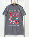 The Rolling Stones / Rock Off Print Tee / Voodoo Lounge Tongues Charcoal / rock band ロック オフ / ザ ローリング ストーンズ プリント Tシャツ / 半袖 フロント プリント / チャコール パンク ロック バンド