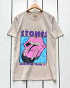 The Rolling Stones / Rock Off Print Tee / American Tour Map Natural / rock band bN It / U [O Xg[Y vg TVc /  tg vg / i` / x[W pN bN oh