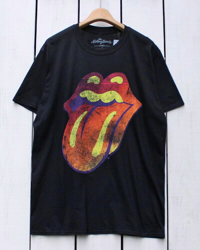 The Rolling Stones / Rock Off Print Tee / Ghost Town Distressed Black / rock band ロック オフ / ザ ローリング ストーンズ プリント Tシャツ / 半袖 / ブラック 黒 フロント バックプリント ロック バンド ヴィンテージ