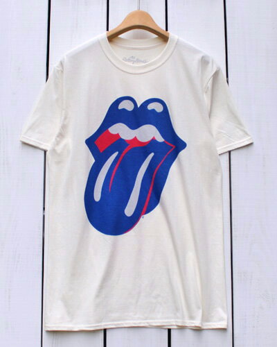 The Rolling Stones / Rock Off Print Tee / Blue & Lonesome Natural / rock band ロック オフ / ザ ローリング ストーンズ プリント Tシャツ / 半袖 / ナチュラル / キナリ フロントプリント ロック バンド