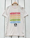 BLUESCENTRIC Print T-Shirts / shortsleeve tee 「 WOODSTOCK 」Cream ブルースセントリック プリント Tシャツ / 半袖 ウッドストック / クリーム rock folk blues fes vintage special made 当店別注 限定