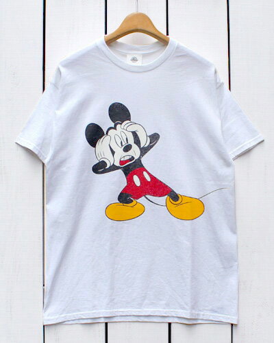 Rakuten - Good Wear × Disney Mickey Print Tee -2 short sleeve / White グッドウェア × ディズニー ミッキー プリント Tシャツ -2 コラボ 半袖 コットン 丸胴 ホワイト 白 / ホンジュラス製 goodwear japan limited