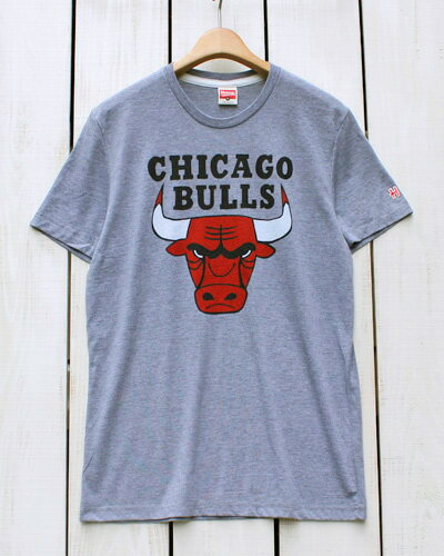 HOMAGE x NBA 「 Bulls Logo 」Tee / short sleeve Heather Grey オマージュ プリント Tシャツ / 半袖 ヴィンテージ ヘザー グレー homage vintage t シャツ バスケ basketball bulls chicago 23 33 81