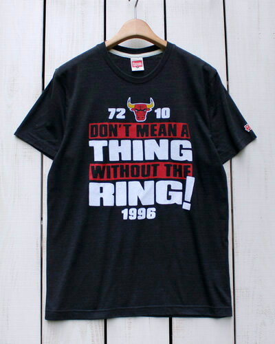 HOMAGE x NBA 「 Bulls 1996 」Tee / short sleeve Heather Black オマージュ プリント Tシャツ / 半袖 ヴィンテージ ヘザー ブラック homage vintage t シャツ バスケ basketball bulls chicago 23 33 81