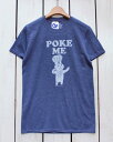 Pillsbury Doughboy Short Sleeve T-Shirts Heather Navy poke me ピルスベリー プリント Tシャツ / クルーネック 半袖 ヘザー ネイビー 杢 ドゥーボーイ Trau Loever