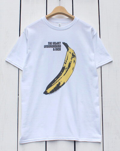 The Velvet Underground Nico / Banana Device official Print Tee / BANANA White / rock band ヴェルヴェット アンダーグラインド バナナ プリント Tシャツ / 半袖 ホワイト 白 オフィシャル ロック バンド