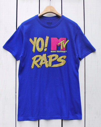 楽天Beard StoreAmerican Classics × MTV Print Tee / Yo Raps Texture Royal Blue アメリカン クラシックス エム ティーヴィー プリント Tシャツ / 半袖 ロイヤル ブルー 音楽専門 チャンネル ケーブルテレビ