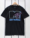 American Classics ~ MTV Print Tee / Neon Sign Logo Black AJ NVbNX G eB[B[ vg TVc /  ubN  y `l P[uer