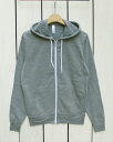 Bella Canvas Poly-Cotton Fleece Full Zip Hoodie parka / Deep Heather Grey x LoX tWbv t[fB[ /  p[J[ fB[v wU[ O[  XEFbg N  C[h basic bella