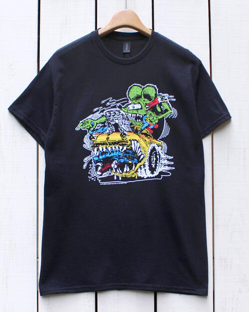 Rakuten - Rat Fink Print Tee / Black short sleeve crew ラット フィンク プリント Tシャツ / 半袖 ブラック 黒 custom car hotrod ed roth big daddy rat fink tシャツ ratfink