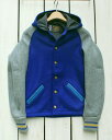 Skookum Custom Made Sur Coat with Hood / Stadium Jacket Royal Dk OX / Wool made in USA スクーカム 別注 フード付き サーコート / スタジアム ジャケット スタジャン ロイヤル ダークオックス ウール リブ ボタン skookum