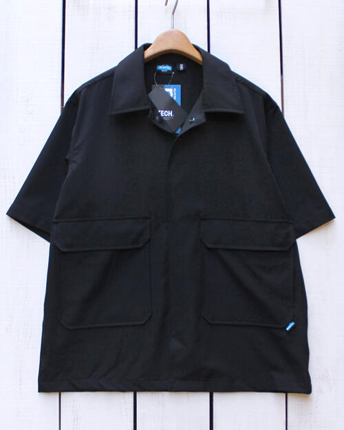 KAVU SS Sheltech Jacket / Black shirts relax fit stretch カブー シェルテック ジャケット / ブラック 半袖 シャツ リラックス フィット 機能素材 ストレッチ 軽量 吸水速乾 接触冷感 kavu outdoor