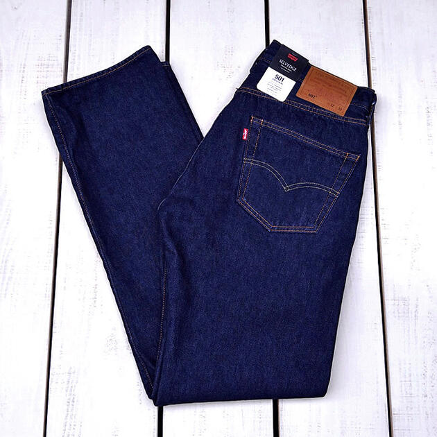 Rakuten - LEVI'S PREMIUM 501 Original / New Selvedge Rinse denim pants straight / cotton 100% リーバイス プレミアム 501 / セルビッジ デニム 赤耳 ストレート ボタンフライ レザーパッチ ダークインディゴ リンス levis jeans