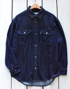 Levi's Silver Tab LS 2 Pocket Shirts / denim Dark Indigo / washed リーバイス シルバー タブ 2 ポケット デニム シャツ 長袖 リラックス フィット メタルボタン シャツジャケット ダーク インディゴ / ウォッシュド levis levi