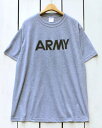 US Military Dead Stock Army T-Shirt / print tee IPFU / improved physcial fitness uniform Heather Grey / made in usa ~^[ fbhXgbN A[~[ TVc /  tN^[ vg wU[O[ / AJ