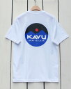 KAVU Circle 4c Tee / logo back print short sleeve / White Ju[ S TVc /  tgn obN vg zCg  / kavu Vv S Lv