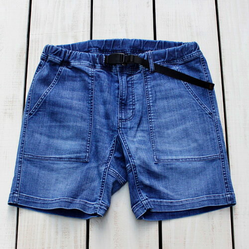 Rokx Denim Fatigue Short / stretch vintage wash / Mid Used ロックス デニム ファティーグ ショーツ ショートパンツ ストレッチ 膝上丈 ミッド ユーズド / ヴィンテージ ウォッシュ rokx クライミング