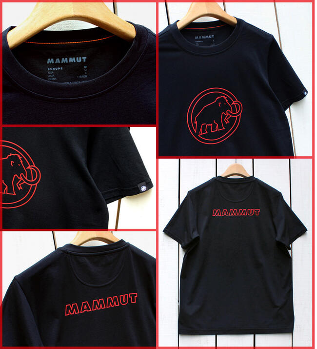 Mammut QD Logo Print T-Shirt AF men tee short sleeve stretch / Black PRT4 マ...