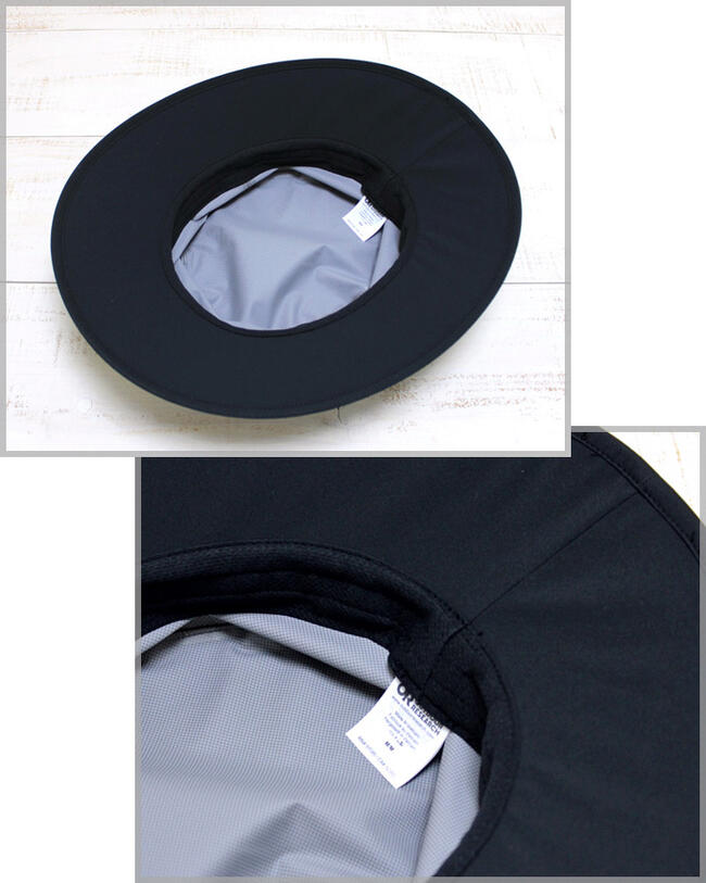 Outdoor Research Stratoburst Rain Hat / soft visor ventia waterproof / Black ...