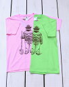 The Printed Image Standing Smokey T-Shirts / tee Youth / Lime Pink スモーキー ベアー プリント Tシャツ / クルーネック ユース キッズ 半袖 フロント バック プリント ライム ピンク / 熊 アウトドア 森林保護 エコ