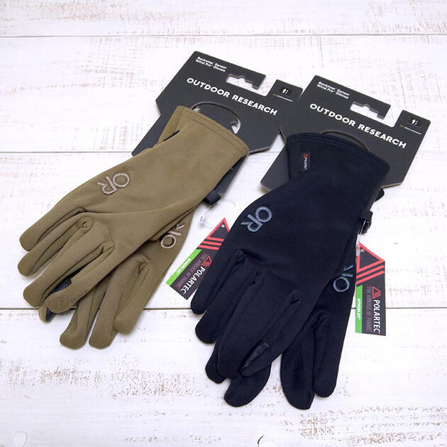 Outdoor Research Backstop Sensor Windpro Gloves 2-col / polartec windbloc fleece...