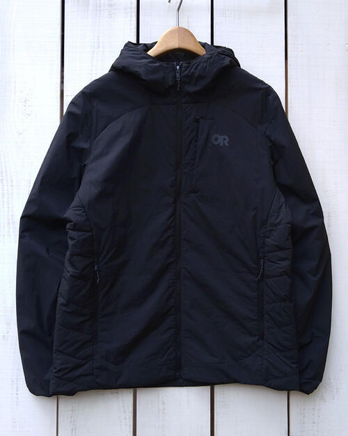 乐天商城 - Outdoor Research Vesper Insulated Hoodie / Black jacket / vertical x eco sr アウトドア リサーチ ヴェスパー フーディ ジャケット ブラック / 黒 中綿 ストレッチ 軽量 保温 耐風 耐水 コンパクト outdoor
