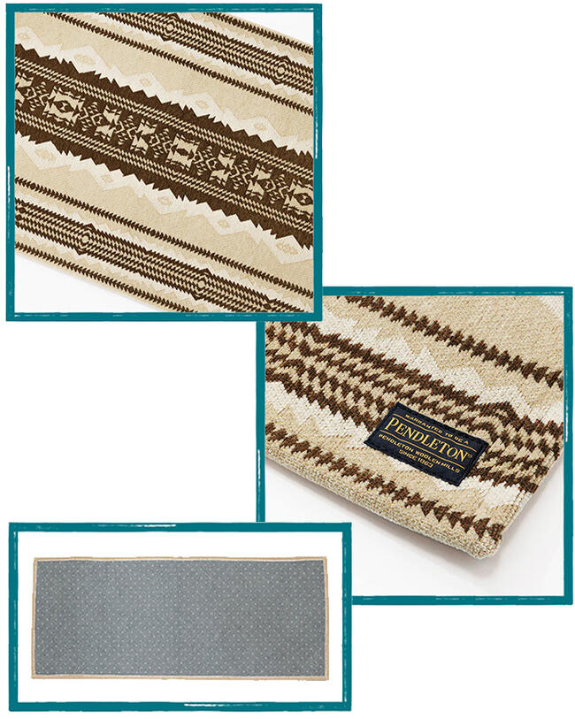 Pendleton Kitchen Middle Mat Cascadia Navy & Beige ペンドルトン キッチン ミドル マット ネイビー ベージュ ネイティブ 総柄 インテリア ラグ / 裏 滑り止め付 玄関 リビング / ポリエステル pendleton native [3]