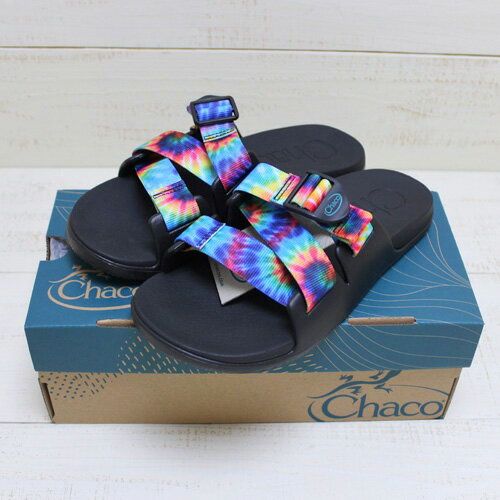 チャコ サンダル レディース Chaco women Chillos Slide sandal strap outdoor Dark Tie Dye チャコ ウィメンズ チロス スライド / サンダル ストラップ 軽量 ダーク タイダイ / ブラック ソール chaco outdoor camap fes