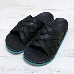 The Sandalman Custom Weave Leather Sandal Bullhide Black Teal Ripple Vibram ޥ   쥶 Թ ֥å ֥ϥ ƥ åץ ӥ֥ॽ made in usa ꥫ horween chromexcel