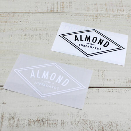 Almond Surfboards Designs Logo Sticker S-size Diamond / Black & White アーモンド サーフ ロゴ ステッカー Sサイズ ブラック & ホワイト almond surf westcoast beach