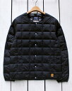 Almond Surfboards Designs × Taion Inner Down Jacket Black アーモンド サーフ インナー ダウン ジャケット 保温 レイヤード コンパクト ブラック / 撥水ダウン 800fill almond surf タイオン コラボ