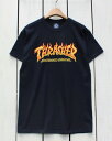 Thrasher Fire Logo T-shirts / tee flame / Black 