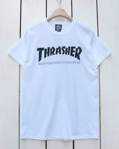 Thrasher Skate Mag T-shirts / tee White スラッシャー プリント Tシャツ / 半袖 ホワイト / ブラック ロゴ 定番 アートワーク スケート ストリート thrasher magazine us import skate street culture