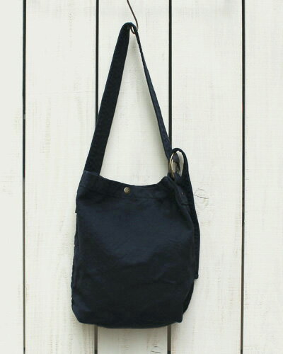 V.D.L.C. 帆布・キャンバスバッグ レディース V.D.L.C Doublering Bag / Shoulder Dark Navy Overdye ブイディーエルシー ダブルリング ショルダーバッグ 帆布 コットン ダーク ネイビー 濃紺 後染め made in japan 日本製 vdlc キャンバス ショルダー A4サイズ対応