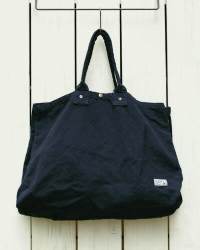 V.D.L.C Stylist Bag / tote big size Navy overdye ブイディーエルシー スタイリスト トートバッグ ビックサイズ 帆布 コットン ネイビー 紺 後染め made in japan 日本製 vdlc 大きめ