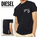 ディーゼル DIESEL メンズ Tシャツ 半袖 トップスT-HOVERブラック 黒 シンプル 定番カットソー　TEE 大きいサイズ　ビッグサイズ