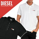 ディーゼル DIESEL メンズ ポロシャツ 半袖 トップスT-WEET-SPLIT POLO白 ホワイト ブラック 黒 シンプル 定番