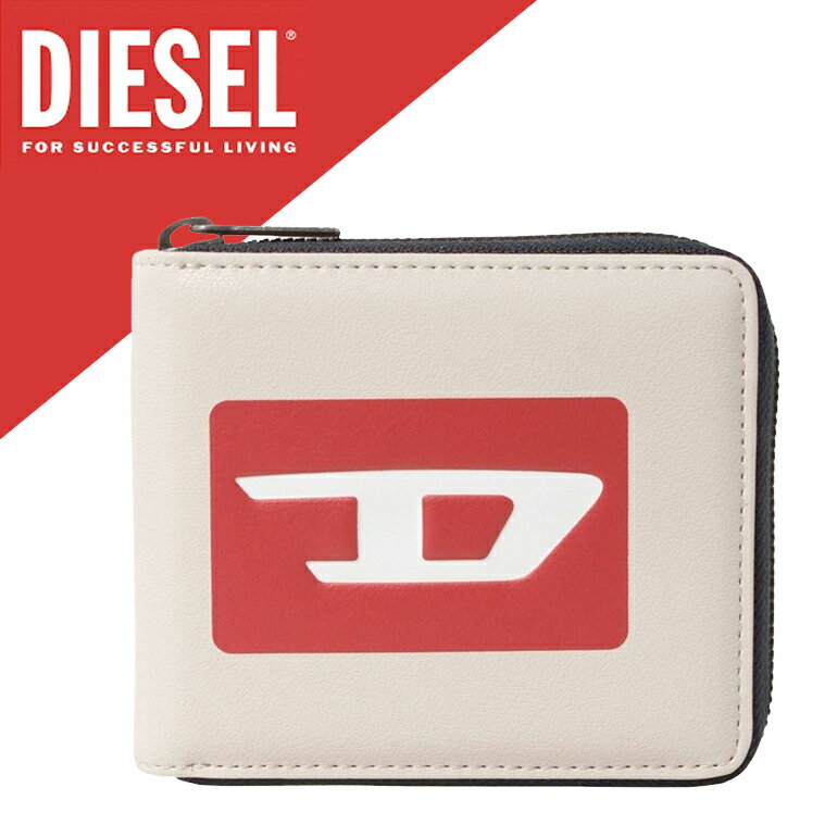 ディーゼル 二つ折り財布（メンズ） DIESEL ディーゼル 2つ折り財布 小銭入れ付X08446 P4445 H9016 RINKE HIRESH XS ZIPPコンパクト D ロゴプレゼント ギフト