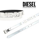 ディーゼル ベルト（メンズ） ディーゼル DIESEL シルバーベルトロゴバックル ロゴ 銀色 キラキラ メタリックB-BOGO BELT X06542 PR213 シンプル かっこいい