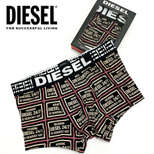 ディーゼル メンズ ボクサーパンツ DIESEL UMBX-DAMIEN BOXER-SHORTS CIYK BAYX E5084 WHITEスタイリッシュ 総柄 シンプル ロゴ 下着 パンツ アンダーウェア ブラック