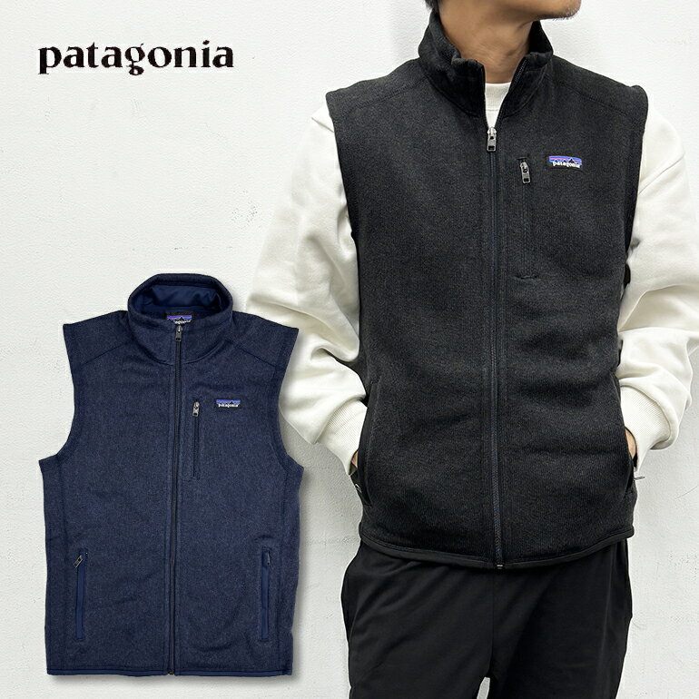 パタゴニア PATAGONIA メンズ フリース ベスト25882 ベター セーター ベスト胸ロゴ アウトドアブラック ネイビー タン