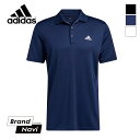 \GWセール!/アディダス adidas メンズ ポロシャツ ゴルフ 紳士 半袖 ボタンダウン スポーツ テニス 野球 シニア ブラック ネイビー ホワイト P...